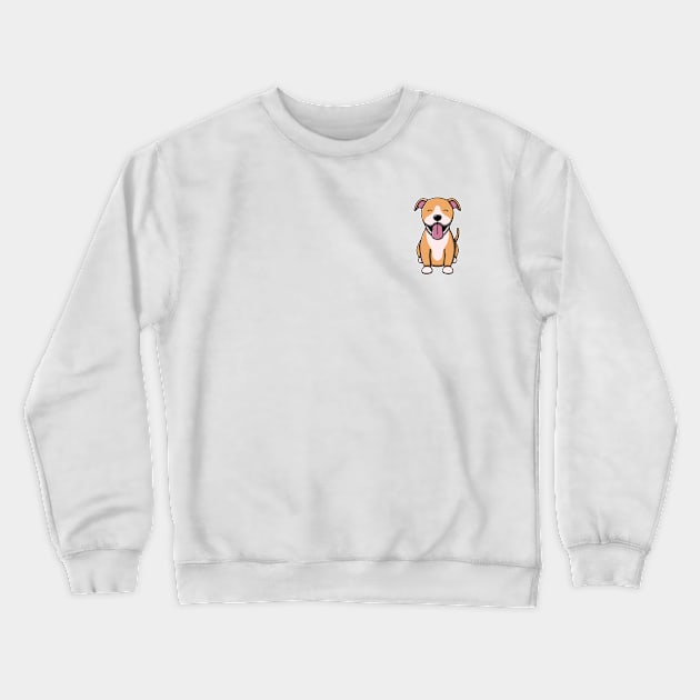 Cute Fawn Pitbull Crewneck Sweatshirt by Luna Illustration